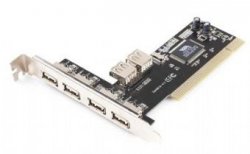 Контроллер GEMBIRD USB2.0 PCI 4 внеш.+2 внутр. порта, чип VIA UPC-20-6P